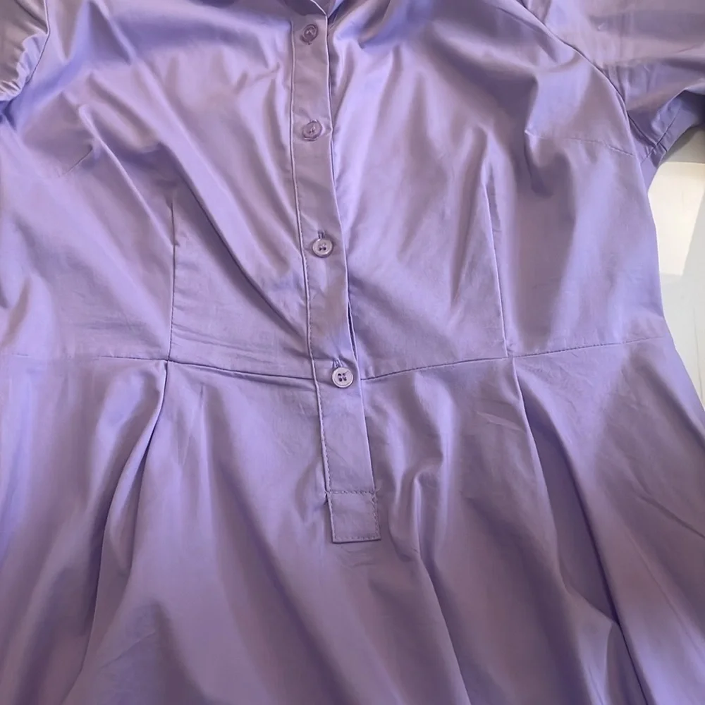 New York & Company Purple high low shirt size small - Picture 6 of 6